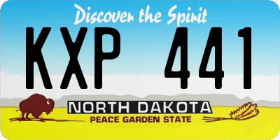 ND license plate KXP441