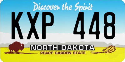 ND license plate KXP448