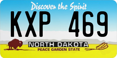 ND license plate KXP469