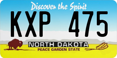 ND license plate KXP475