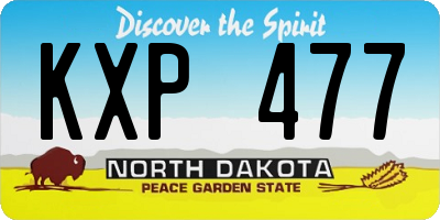 ND license plate KXP477