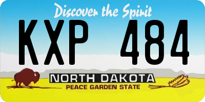 ND license plate KXP484