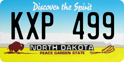 ND license plate KXP499