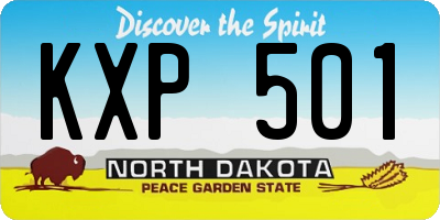 ND license plate KXP501