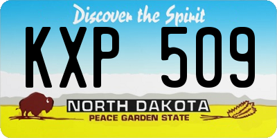 ND license plate KXP509
