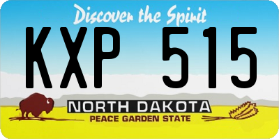 ND license plate KXP515