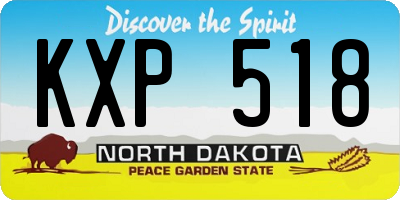 ND license plate KXP518
