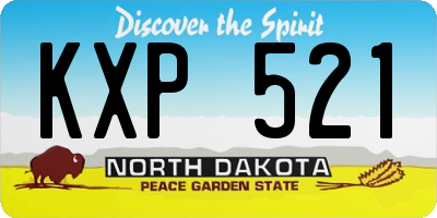 ND license plate KXP521