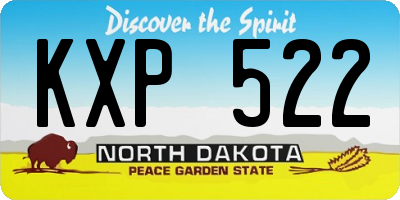 ND license plate KXP522