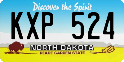 ND license plate KXP524