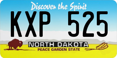 ND license plate KXP525