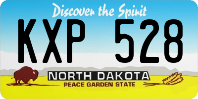 ND license plate KXP528