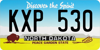 ND license plate KXP530