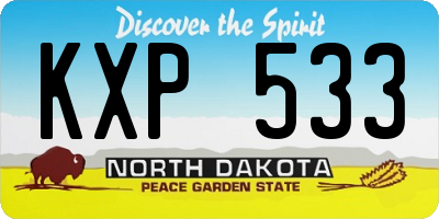 ND license plate KXP533