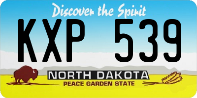 ND license plate KXP539