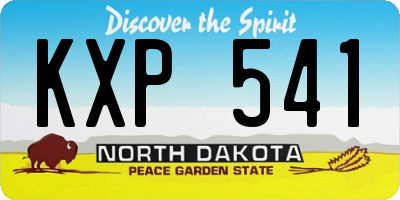 ND license plate KXP541