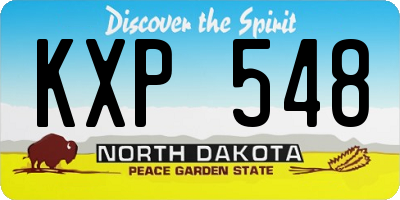 ND license plate KXP548