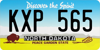 ND license plate KXP565