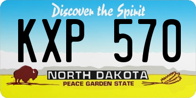ND license plate KXP570