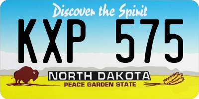 ND license plate KXP575