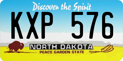 ND license plate KXP576