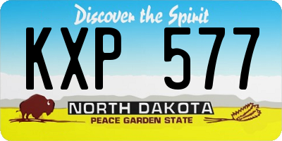 ND license plate KXP577