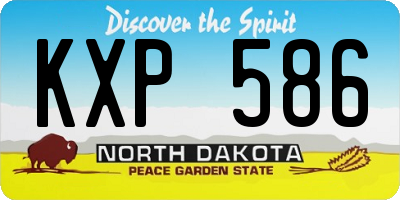 ND license plate KXP586