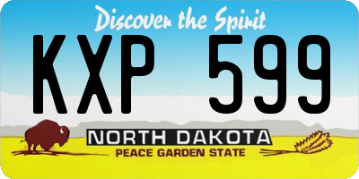 ND license plate KXP599