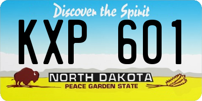 ND license plate KXP601