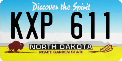 ND license plate KXP611