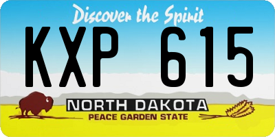 ND license plate KXP615