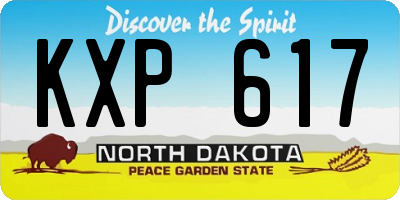 ND license plate KXP617