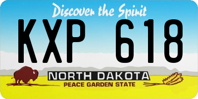 ND license plate KXP618