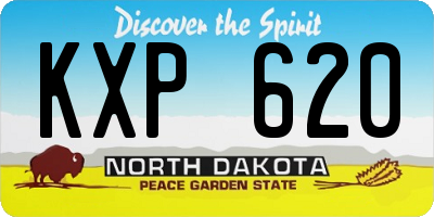 ND license plate KXP620