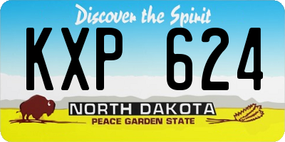 ND license plate KXP624