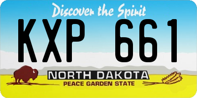 ND license plate KXP661