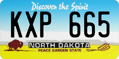 ND license plate KXP665