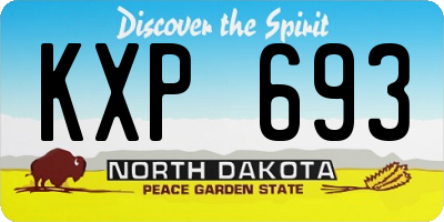 ND license plate KXP693