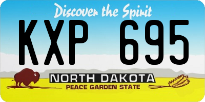 ND license plate KXP695