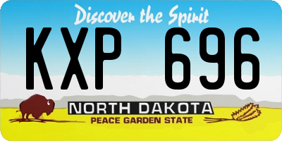 ND license plate KXP696
