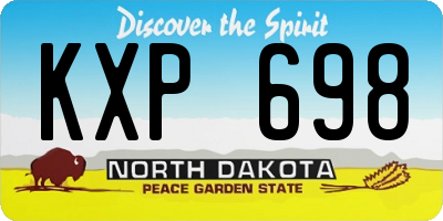 ND license plate KXP698