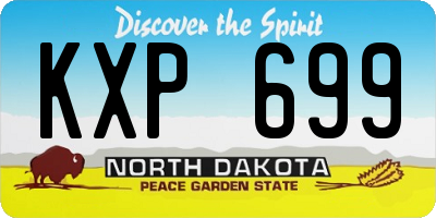 ND license plate KXP699