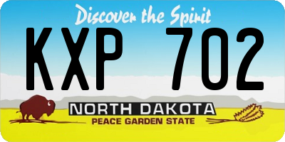ND license plate KXP702
