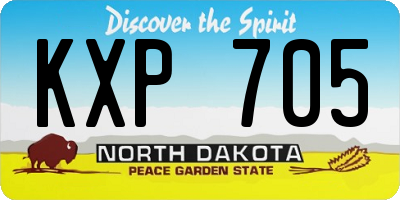 ND license plate KXP705