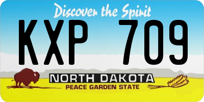 ND license plate KXP709