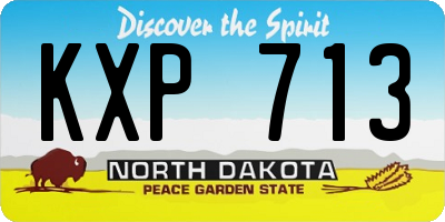 ND license plate KXP713