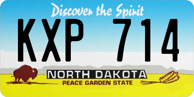 ND license plate KXP714