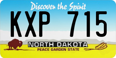 ND license plate KXP715