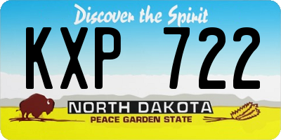 ND license plate KXP722