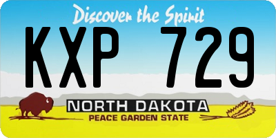 ND license plate KXP729